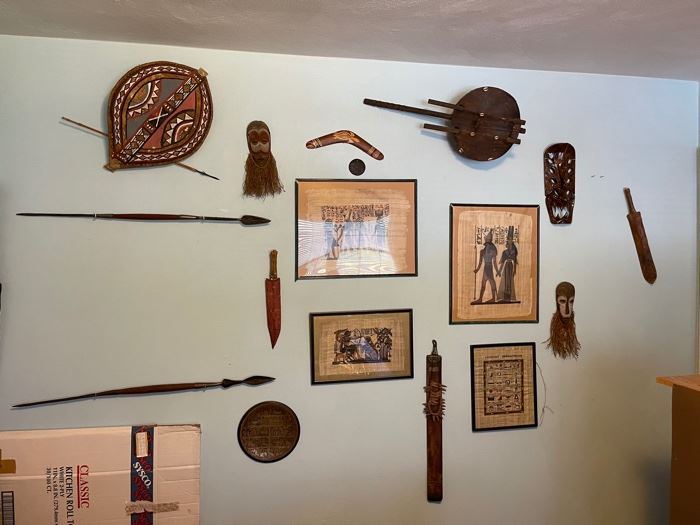 African spears, art, other collectibles