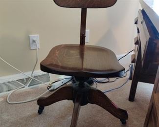 Great oak chair-adjustable and refinished