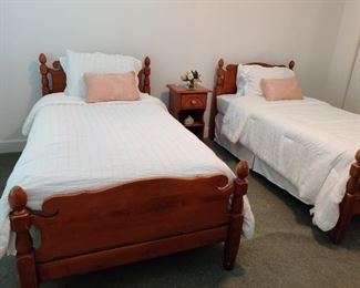 a pair of twin maple beds-buy one or both