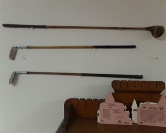 wooden handled golf clubs