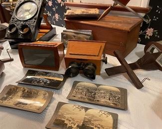 Hugh collection of Stereoscopes and viewing cards