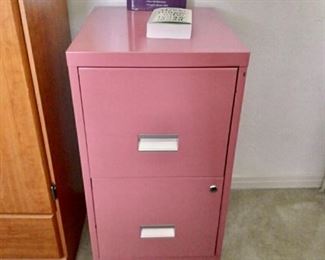 pink file cabinet