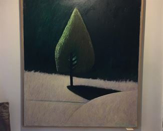 38x34 Oil Stick on canvas. Ken Worley depicts trees of Rockwood Reservation in West County. He has exhibited in many St. Louis art galleries.