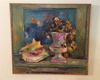 19.5x21.5 George Bartko was born in Hungary and now spends half the year on the island of Vinalhaven, off the coast of Maine, and his winters in Budapest, where he keeps an apartment and art studio.

As a teenager he apprenticed for three years to the Hungarian painter Lajos Saabo before coming to the United States in 1956. He earned a BFA in painting and printmaking at the University of Illinois, Urbana, and his MFA in painting and printmaking at the University of Florida, Gainsville. He went on to teach painting, drawing and lithography at St. Louis Community College in Missouri.