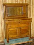 Sideboard w/Mirror,Candle Shelves & Claw Feet