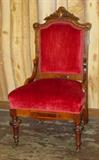 Walnut Victorian Parlor Chair
