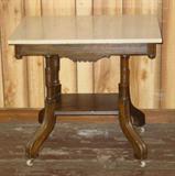 Victorian Style Marble Top Parlor Table