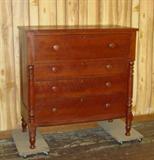 1800's Cherry Chest w/Column Posts