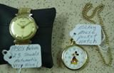 Bulova Man's Wrist Watch & Mickey Mouse Pocket Watch