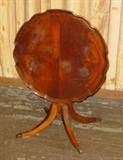 Mahogany Tilt Top Lamp Table