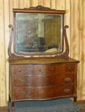 Large Oak Dresser w/Claw Feet