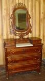 Victorian Dresser w/Marble Insert & Wishbone Mirror