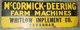 1940's Metal McCormick-Deering Farm Machines Sign