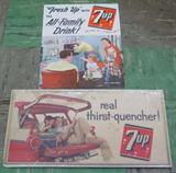 1950's 7up Cardboard Displays