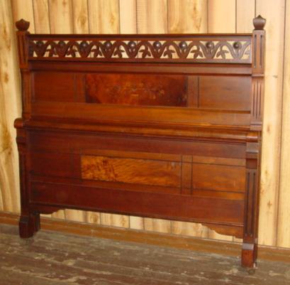 Bed to 3 Piece Walnut Victorian Marble Top Bedroom Set