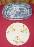 Blue Platter & Jewel Tea Cake Plate