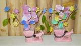 McCoy? Donkey Planters w/Lighted Flowers