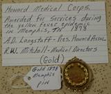 Gold 1878 Howard Medical Corps Pin