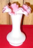 Fenton Peach Crest Vase