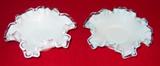 Fenton Silvercrest & Aqua Crest Bon Bon Dishes