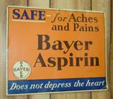 1950's Metal Bayer Aspirin Sign