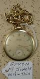 Gruen 17 Jewels Pocket Watch
