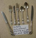 6 Pieces of "Du Barry" Sterling Silverware & 1 Odd Sterling Knife
