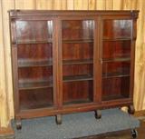 Empire Mahogany Triple Door Bookcase