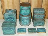 10 Piece EdgeWorth Tobacco Tins