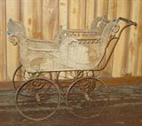 Victorian Wicker Baby Carriage