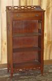 Mahogany Open Face Bookcase w/Drawer