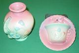 Hull Art Bowknot Vase and Cup & Saucer Wall Pocket