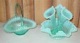 Fenton Glass Basket & Epergne