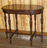 1920's Walnut 6 Leg Parlor Table