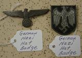 German Nazi Hat Badges with Swatiskas