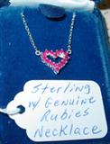 Sterling & Rubies Necklace