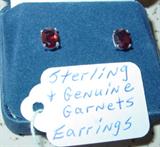 Sterling & Garnet Earrings