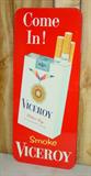 Vintage Metal Viceroy Cigarettes Sign