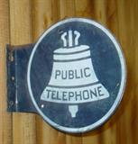 Metal Public Telephone Flange Sign