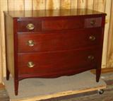 Mahogany Bow Front Low Chest