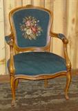 Arm Chair w/Needlepoint Back