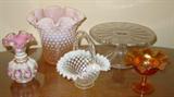 Fenton Glass - Carnival Compote - Clear Cake Stand