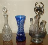 Decanter - Vase - Castor Set w/Bell