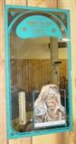 WWII Advertising Bank Mirror w/Thermometer & Soldier