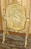 Super French Painted Carved Fire Screen/Table