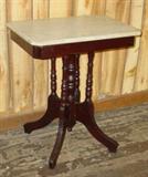 Victorian Marble Top Lamp Table