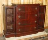 Mahogany Credenza w/Pull Out Desk