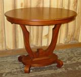 Empire Mahogany Oval Top Lamp Table
