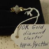 10K Gold Diamond Cluster Ring