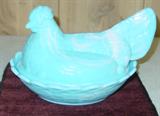 Fenton Slag Glass Hen On Nest